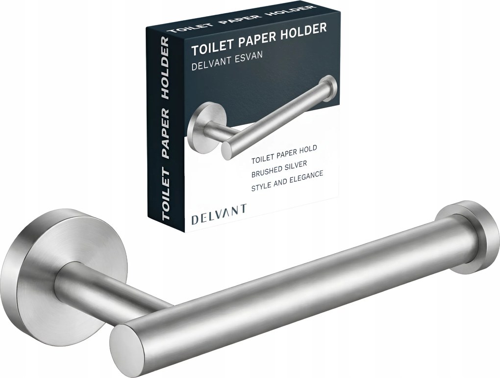 Wc-papír Tartó Akasztó Fém Fürdőszobai Delvant Esvan Ezüst