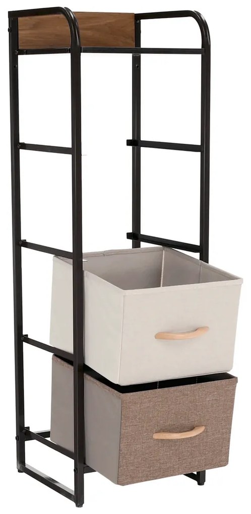 HAZEL TYP 1 szekrény szövet fiókokkal, barna, L