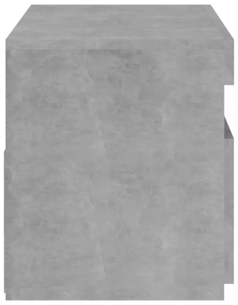 betonszürke TV-szekrény LED-világítással 75 x 35 x 40 cm