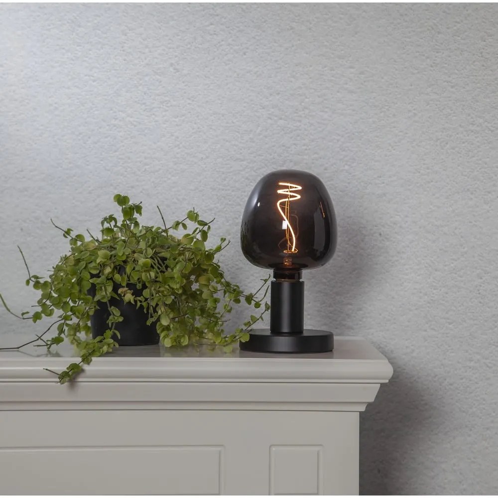 Meleg színű LED dekoratív izzó E27, 2 W Black Apple – Star Trading