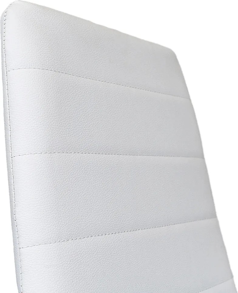 Tino NOVA Étkezőszék fehér textilbőr + fém - fehér