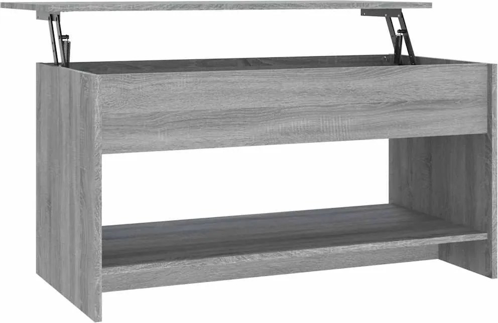 vidaXL szürke sonoma színű szerelt fa dohányzóasztal 102x50x52,5 cm