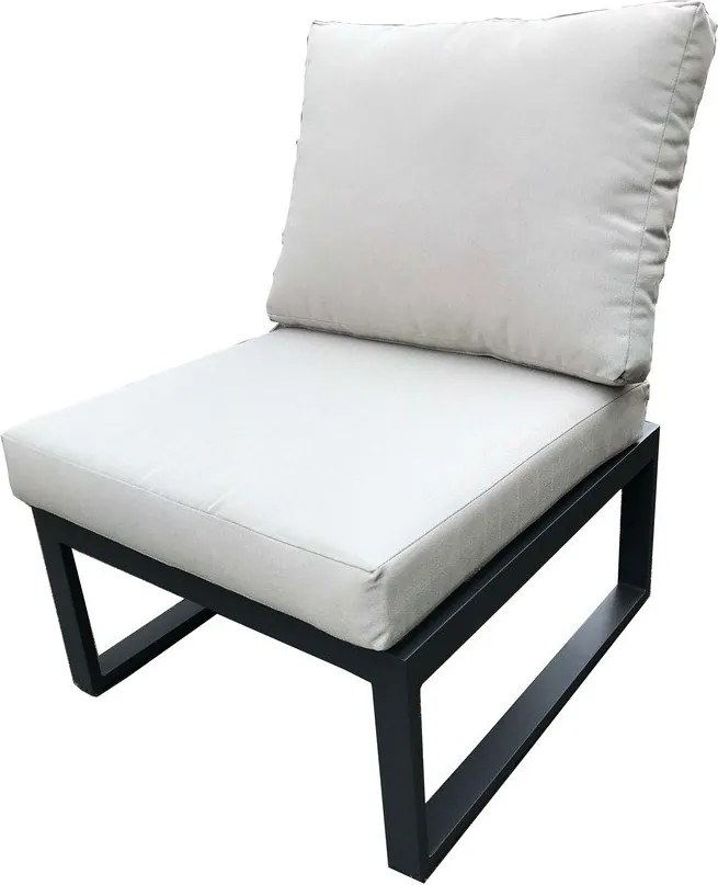 Szürke alumínium ötszemélyes kerti lounge szett Rotterdam – Rojaplast