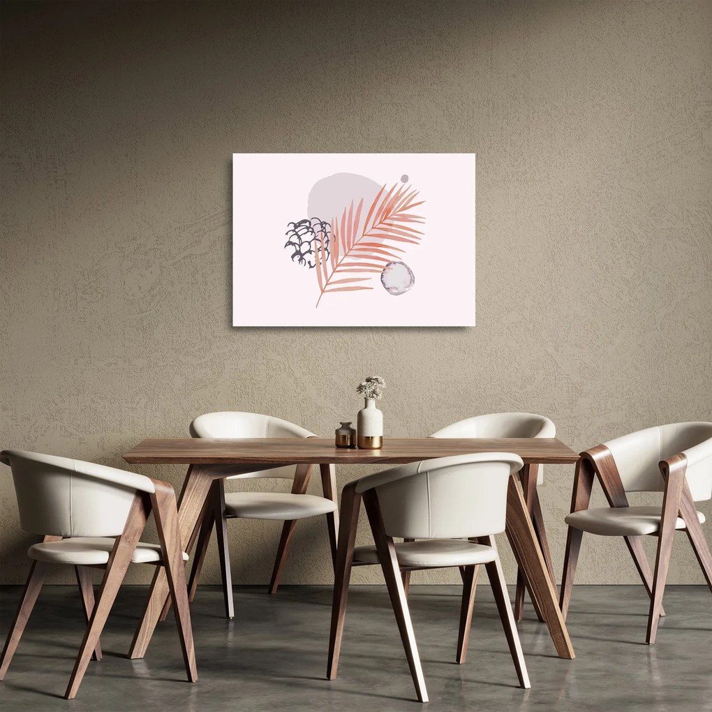Üveg kép - Lila minimalizmus N⁰3 (70x50 cm)