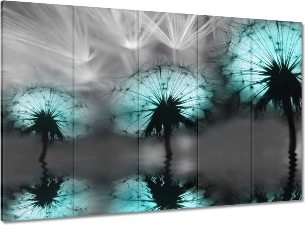 Vászonkép 100x70 Türkiz pitypangok Víz