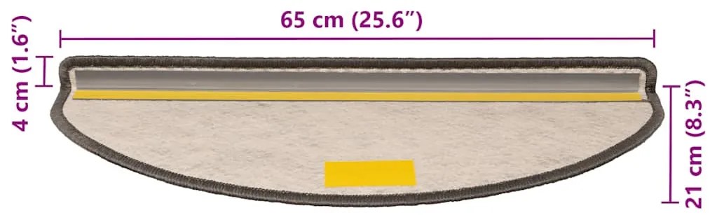 30 db lépcsőszőnyegek öntapadós szizál kinézetű 65x21x4 cm
