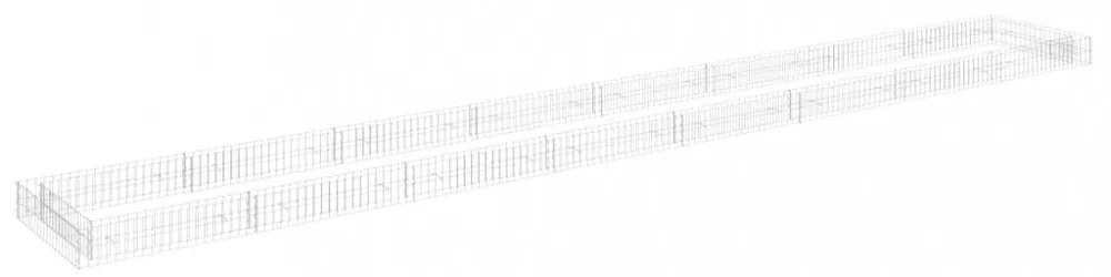 horganyzott acél gabion magaságyás 800 x 100 x 20 cm