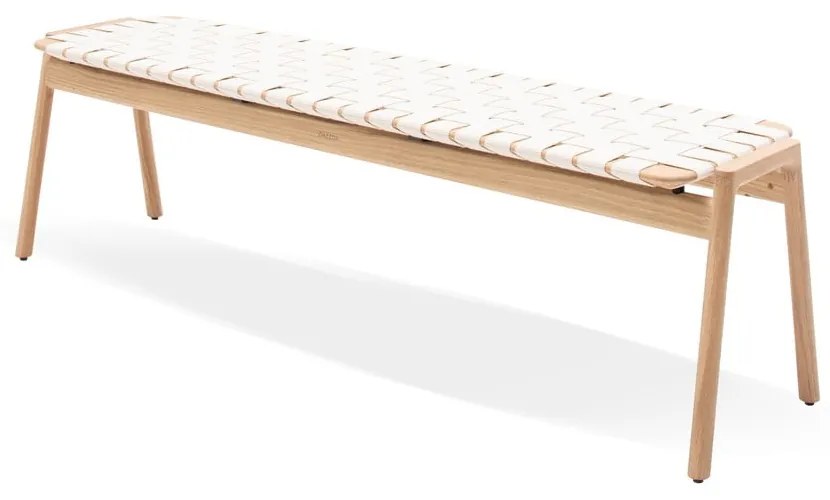 Fehér-natúr színű pad Klupa - Gazzda