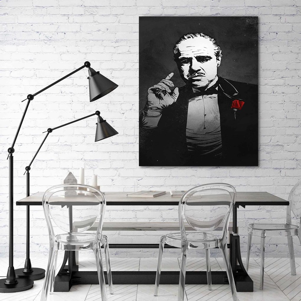 Gario Vászonkép Keresztapa, Vito Corleone portré - Nikita Abakumov Méret: 40 x 60 cm