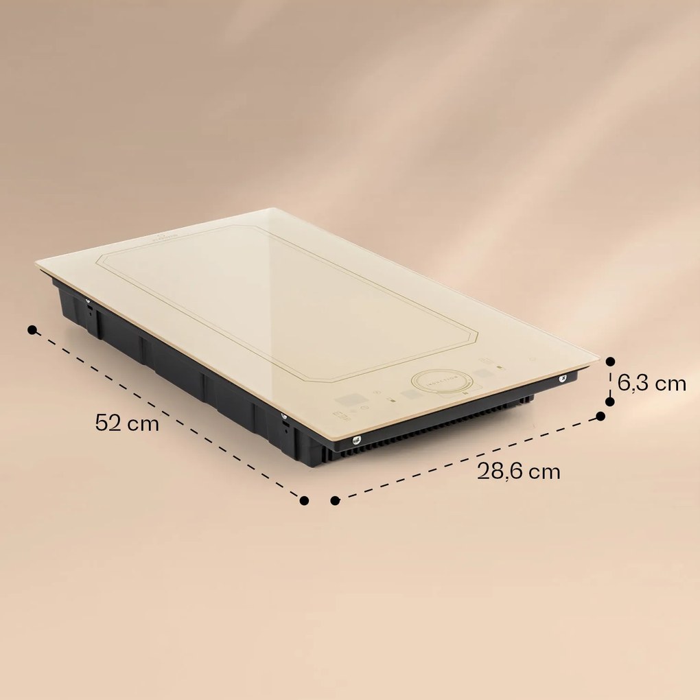 Victoria Domino, beépített indukciós főzőlap, 3500 W, Flexzone, időzítő