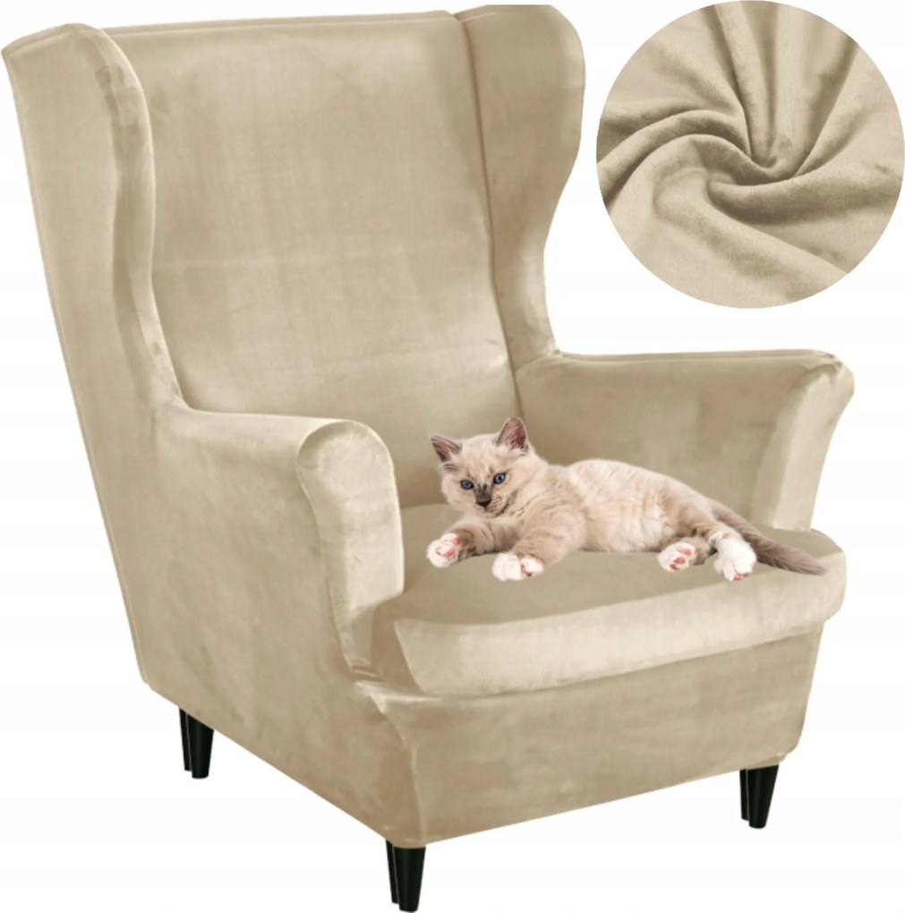 Üléshuzat Kasmír Bézs Velúr Rugalmas Vastag Prémium