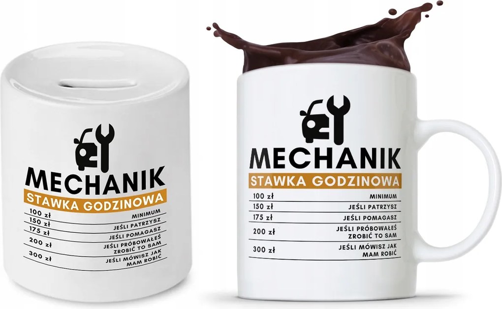 Mechanikus Készlet Ajándék Bögre Persely fényképes nyomtatással