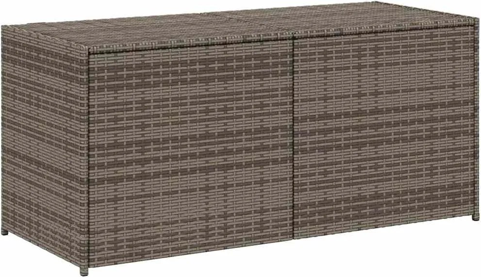 vidaXL szürke polyrattan kerti tárolóláda 283 L