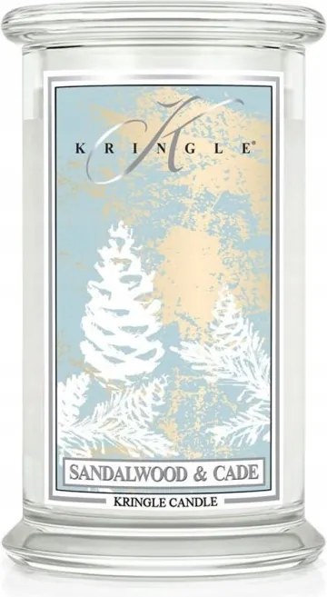 Sandalwood &amp; Cade Kringle Candle nagy gyertya két kanóccal (624g)