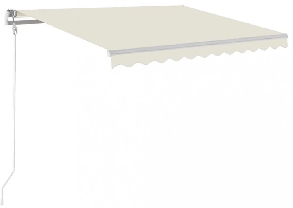 krémszínű kézzel kihúzható napellenző 350 x 250 cm