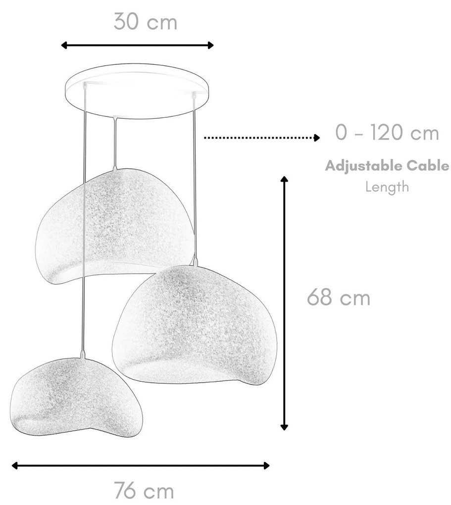 Függőlámpa - Wabi Sabi Ashveils - Betonszürke