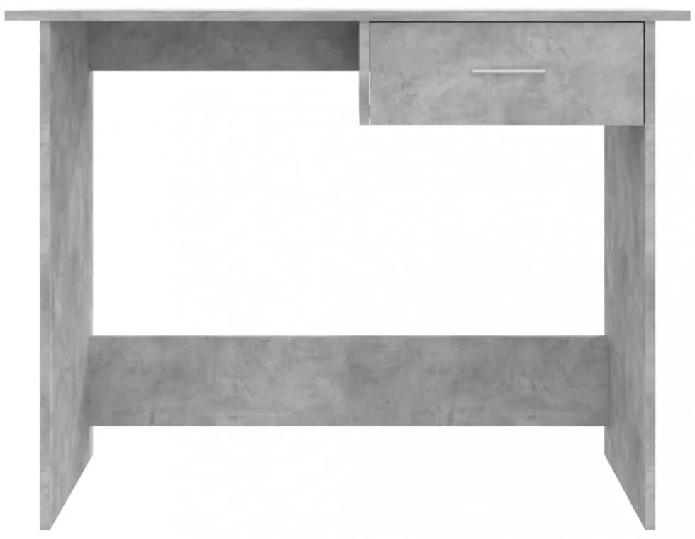 betonszürke szerelt fa íróasztal 100 x 50 x 76 cm