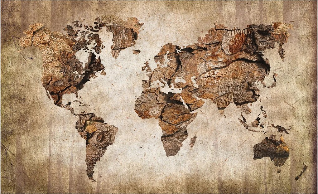 Flizelin tapéta Flizelin fali prémium fa térkép 416x254