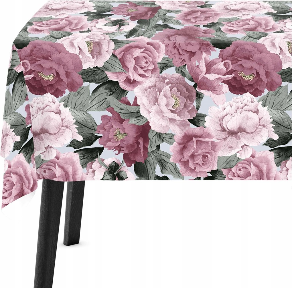 Abrosz Dekoratív Asztal 140x220 Rózsa Virágok 8272