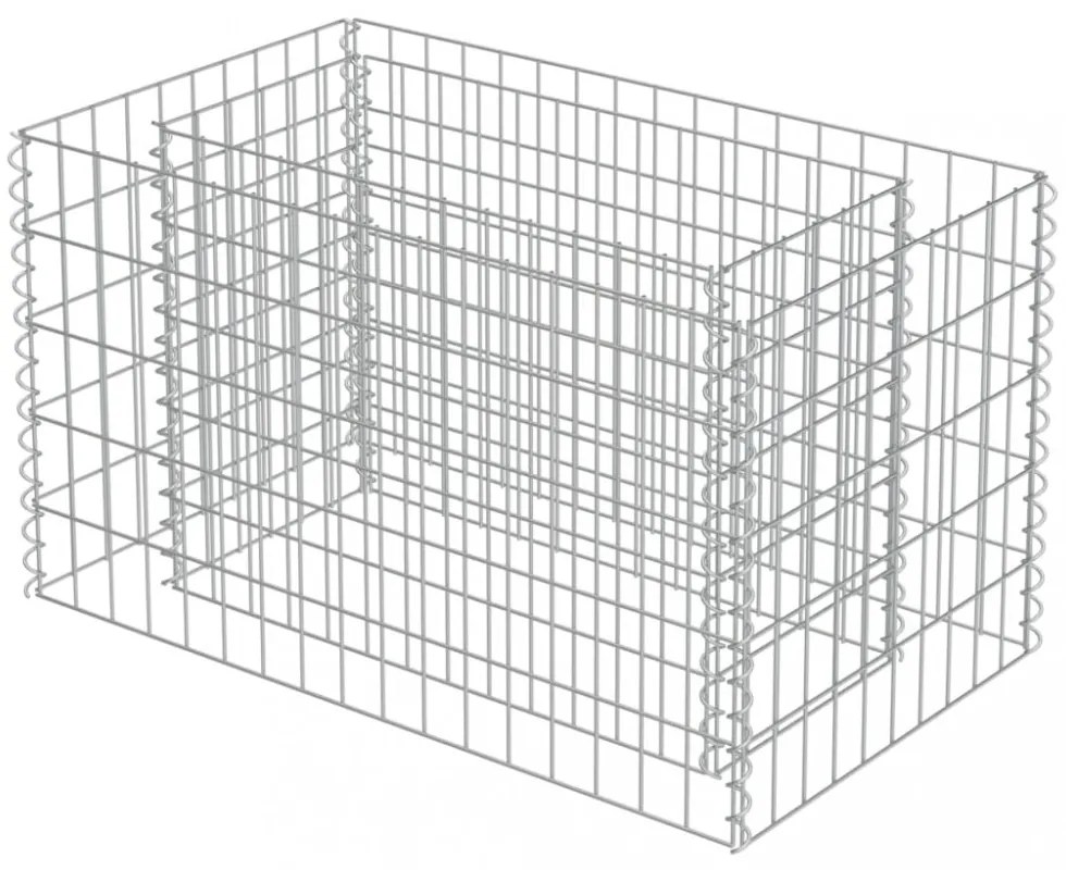 horganyzott acél gabion magaságyás 90 x 50 x 50 cm
