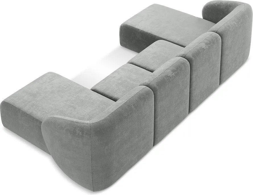 Szürke zsenília sarokkanapé (U alakú) Lani – Makamii