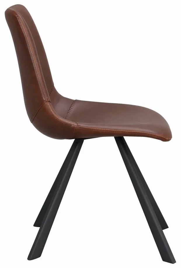Alpha barna étkezőszék fekete lábakkal - Rowico
