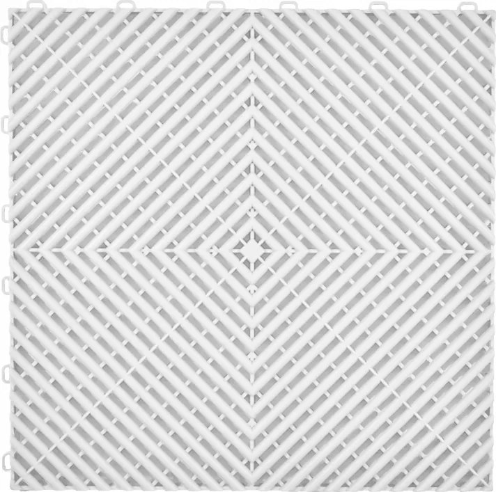 Moduláris padló Csempe puzzle 40x40 Garázs Autó Padló Műhely Fehér