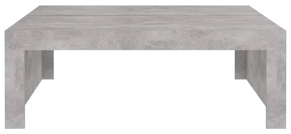 Betonszürke szerelt fa dohányzóasztal 100 x 100 x 35 cm