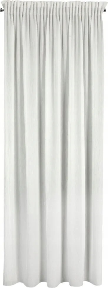 Szalagfüggöny Melinda 135x270 fehér, cserzett hatású