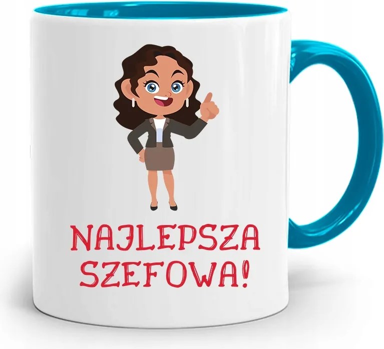 Kék Bögre A Főnöknek A Legjobb Főnök Ajándék fényképes nyomtatással