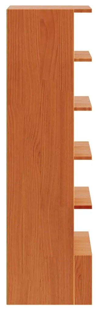 viaszbarna tömör fenyőfa cipőszekrény 52 x 30 x 104 cm