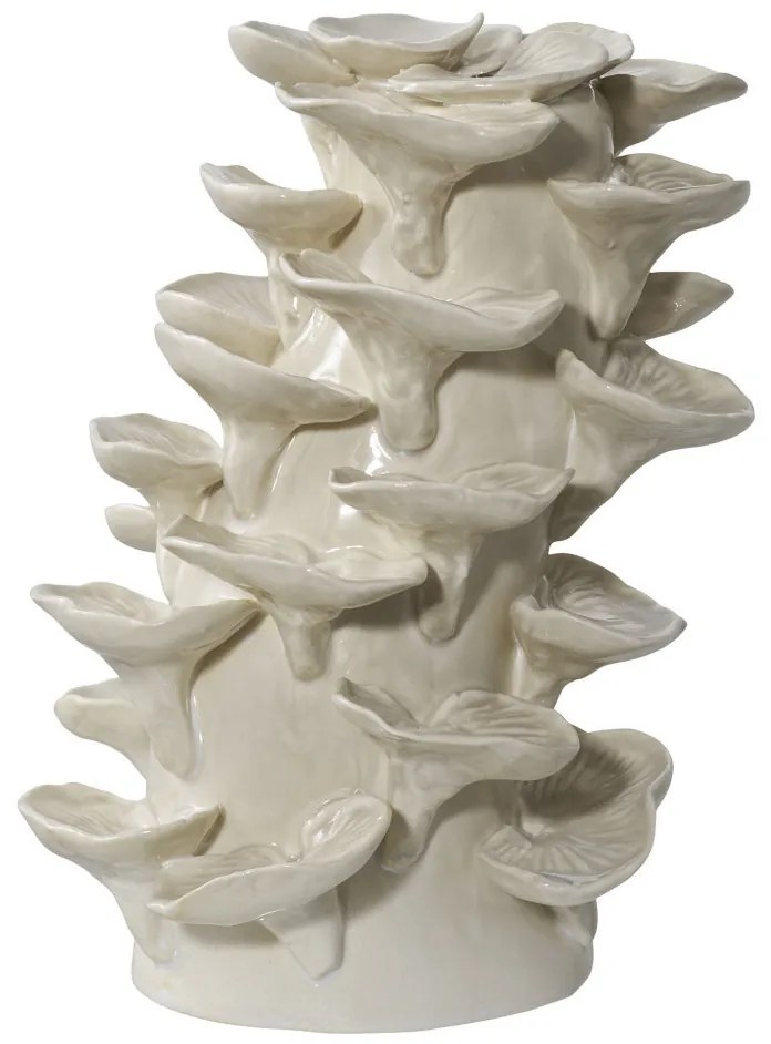 Asztali dekoráció, kerámia, bézs 18x15x24 cm