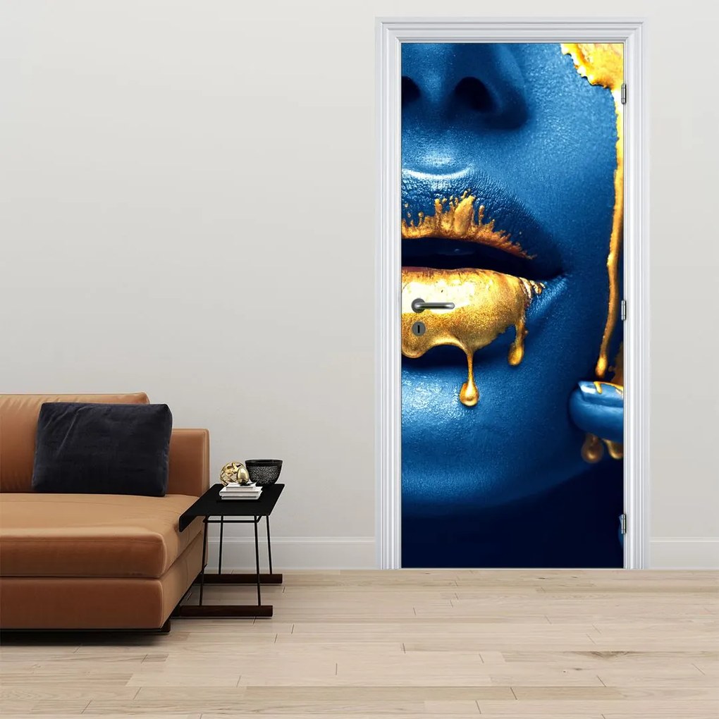 Fotótapéta ajtóra - Emberi arc (95x205cm)