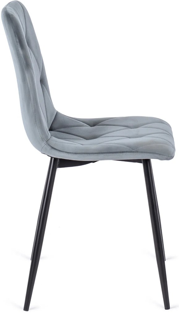 Szürke bársony étkezőszék ROBIN