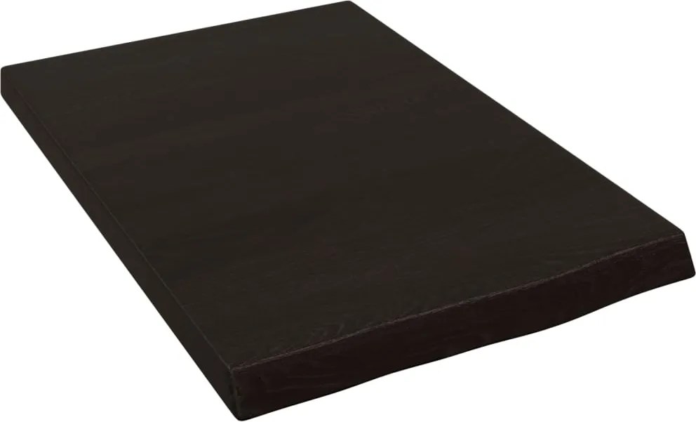 vidaXL sötétbarna kezelt tömör fa fürdőszobai pult 40x60x(2-4) cm