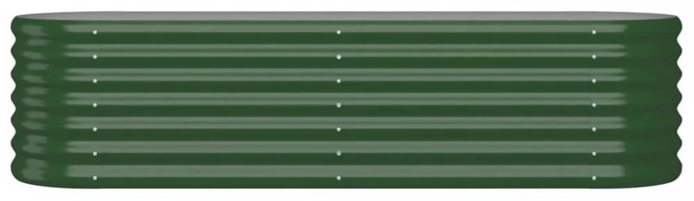 zöld horganyzott acél kerti magaságyás 152x40x36 cm