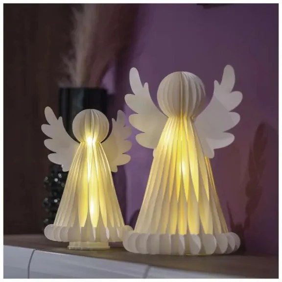 LED karácsonyi dísz 20×LED/6×AA, angyalok