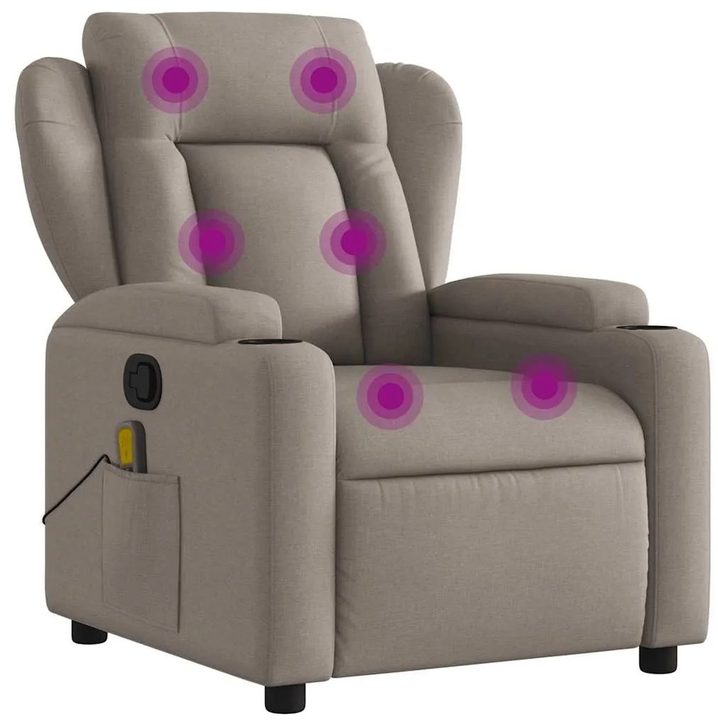 bézs szövet masszázsfotel