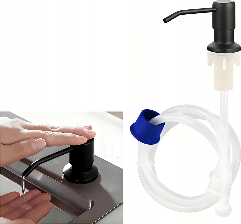 Konyhai Mosogatóba Épített Szappanadagoló, Fekete