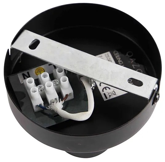 Design mennyezeti lámpa fekete G95 reflektorral, fekete - Facile