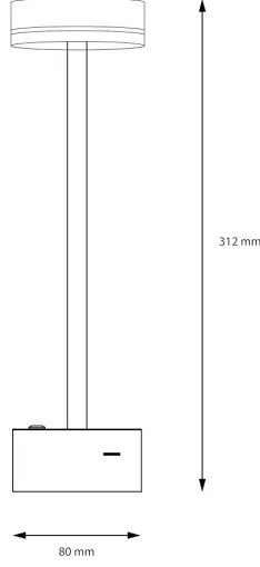 Dimmelhető újratölthető LED asztali lámpa SAM LED/5W/5V 3600 mAh fekete/arany