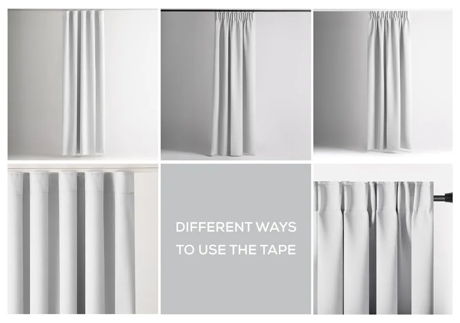 Fehér termo-dimout (részleges sötétítő) függöny 140x245 cm Kierra – Restilo