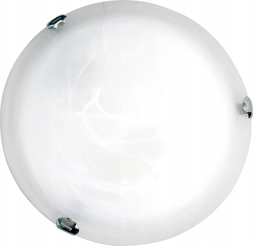 Stílusos üvegplafon, mennyezeti, fali, fehér, E27, átmérő 30 cm