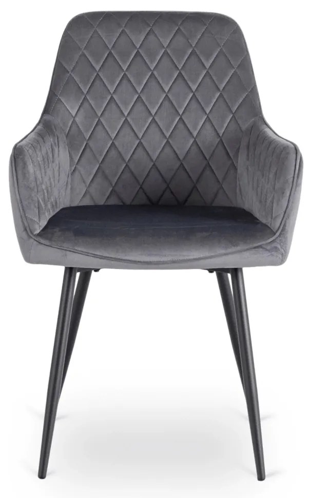 Elegáns Szürke Bársony Étkezőszék BRESSO