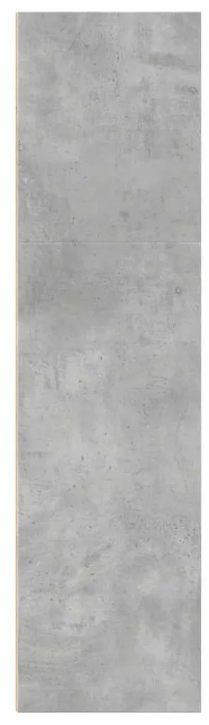 betonszürke szerelt fa könyvespolc 60 x 30 x 114 cm
