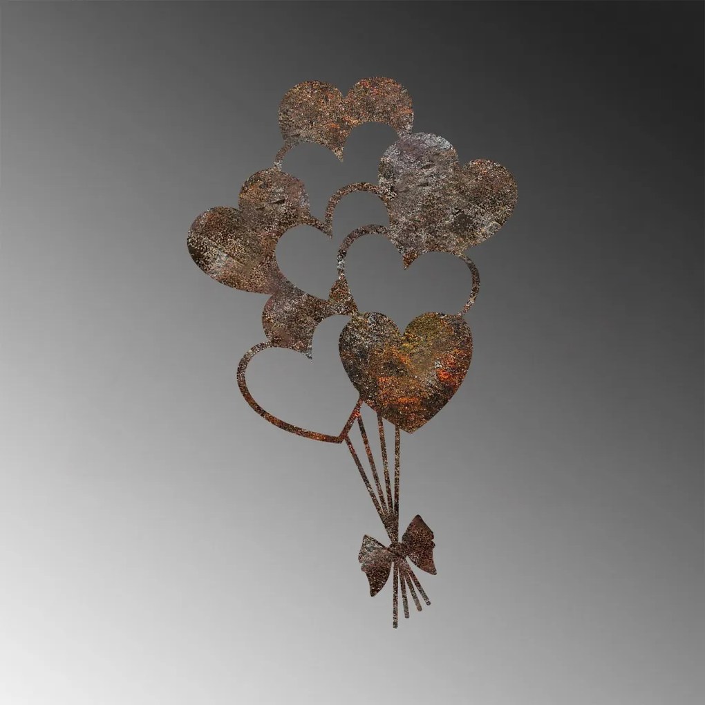Rusty fém faldekoráció, 35×21 cm