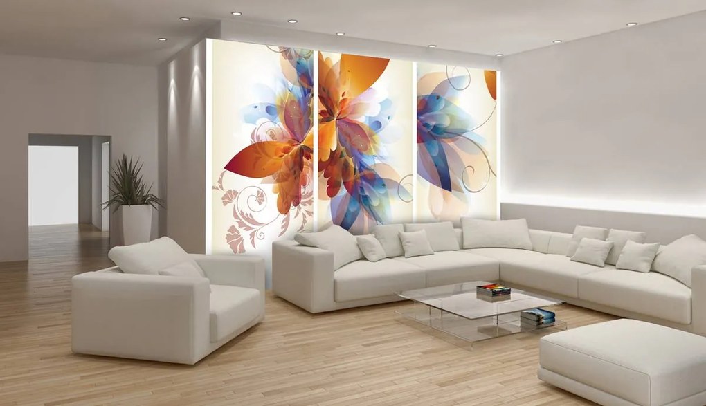 Fotótapéta - Virágos művészet - absztrakt (152,5x104 cm)