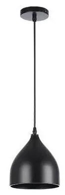 Csillár zsinóron COMO 1xE27/60W/230V átm. 17 cm fekete