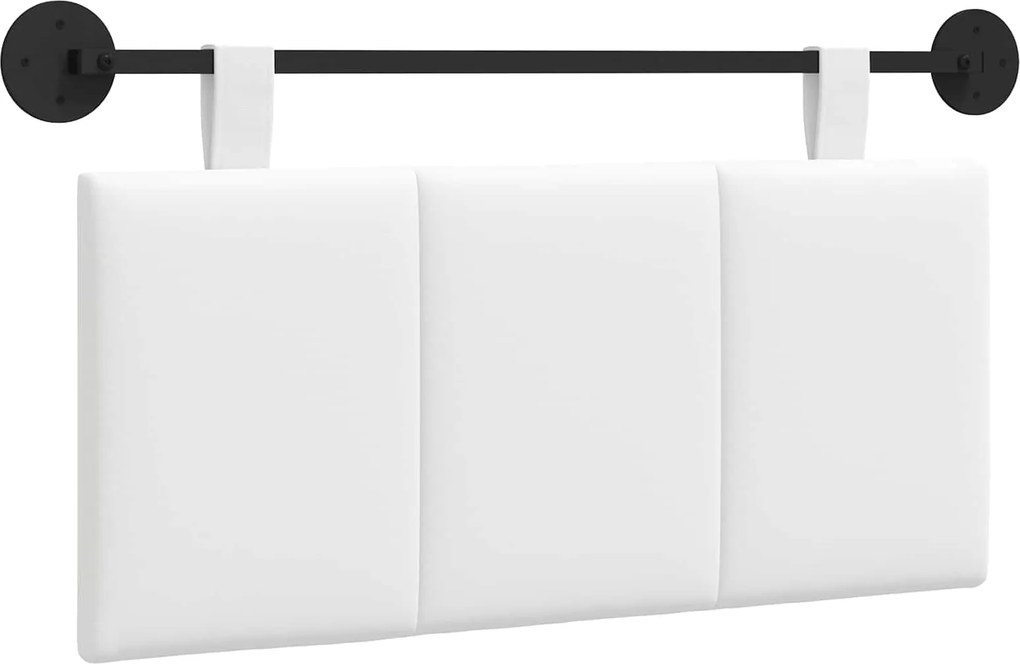 vidaXL Fali Fejtámla Falra szerelhető Fehér 100 x 55 x 5 cm szövet