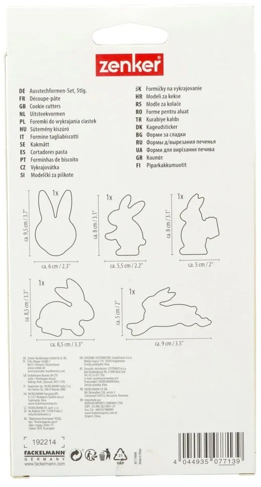 Easter 5 db-os húsvéti kiszúró készlet - Zenker